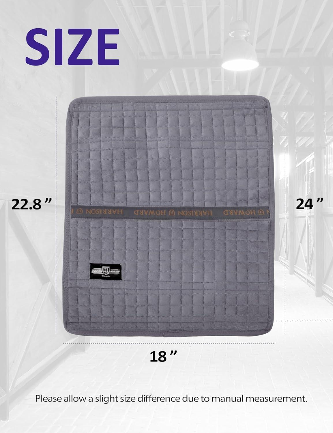 imageHarrison Howard Horse Saddle Rack Protective Cover Suede Cover for saddle Stands Compatible with All Saddle Stands Not Included NavyGrey