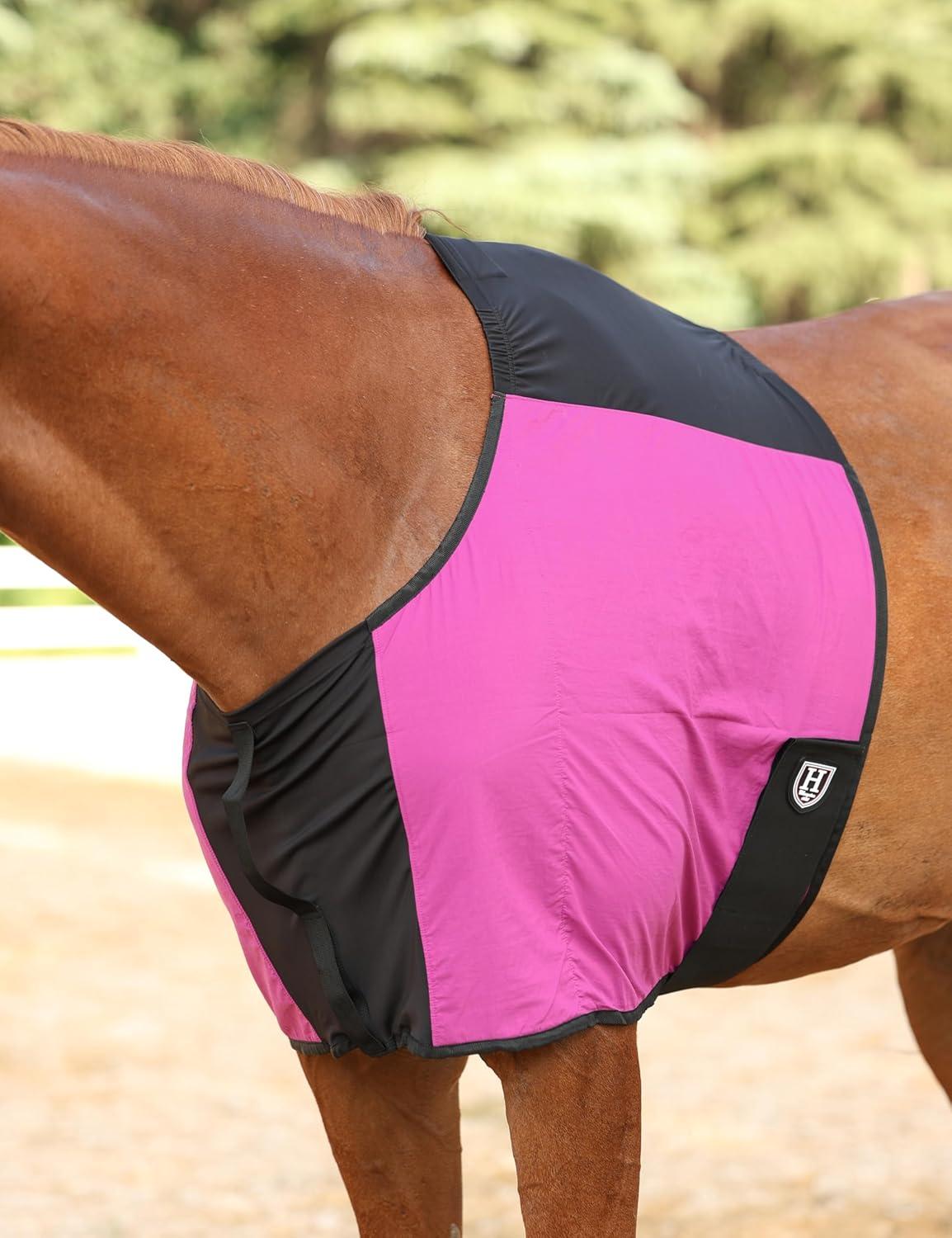 imageHarrison Howard Horse Shoulder Guard AntiRub Shoulder Protector for HorsesLightweight Stretch Nylon Shoulder CoverMagenta