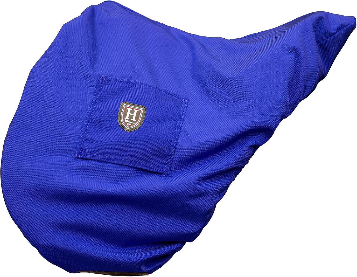 imageHarrison Howard Premium WaterproofBreathable FleeceLined Saddle Cover Scarlet RedChampion Blue