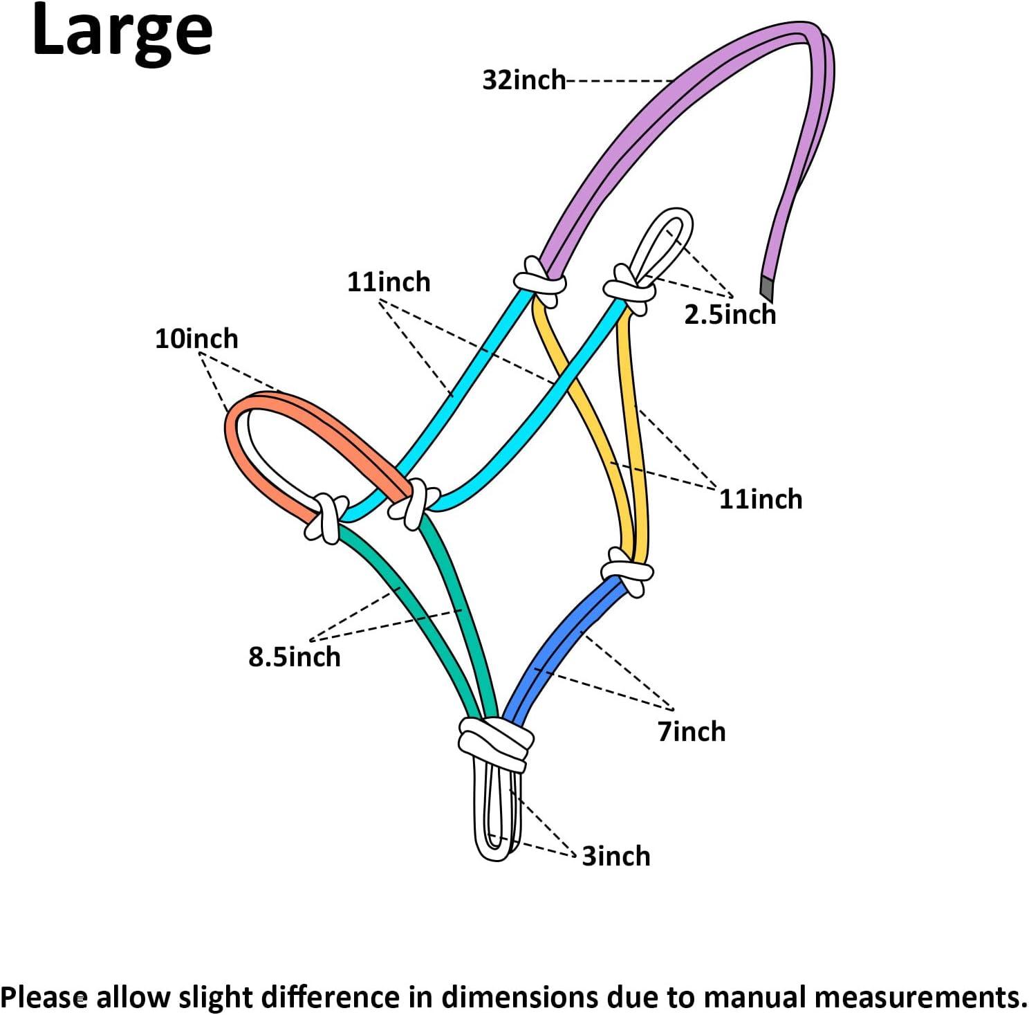 imageHarrison Howard Rope Halter for Horses Super Sturdy Training Halter with 2 Knot 14quot Stiff CordPurple