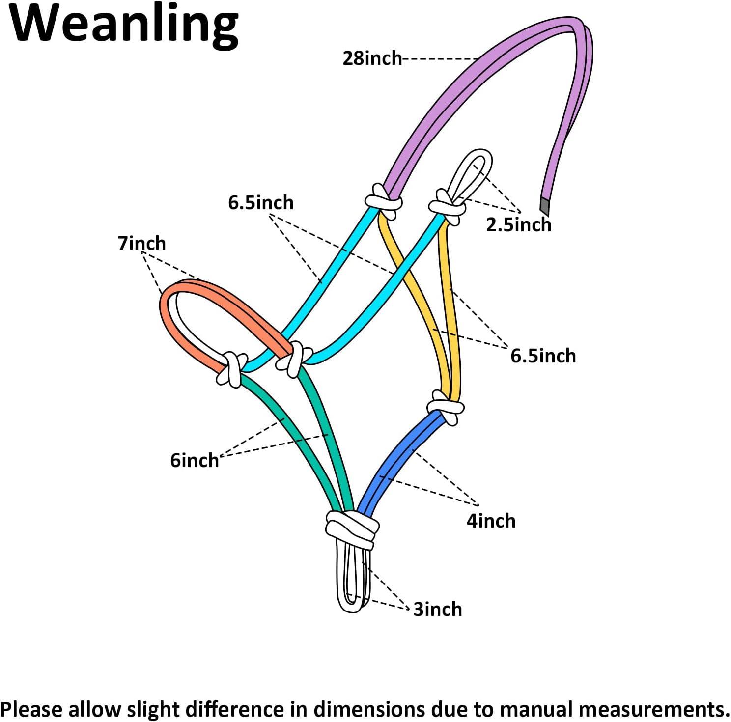 imageHarrison Howard Rope Halter for Horses Super Sturdy Training Halter with 2 Knot 14quot Stiff CordPurple