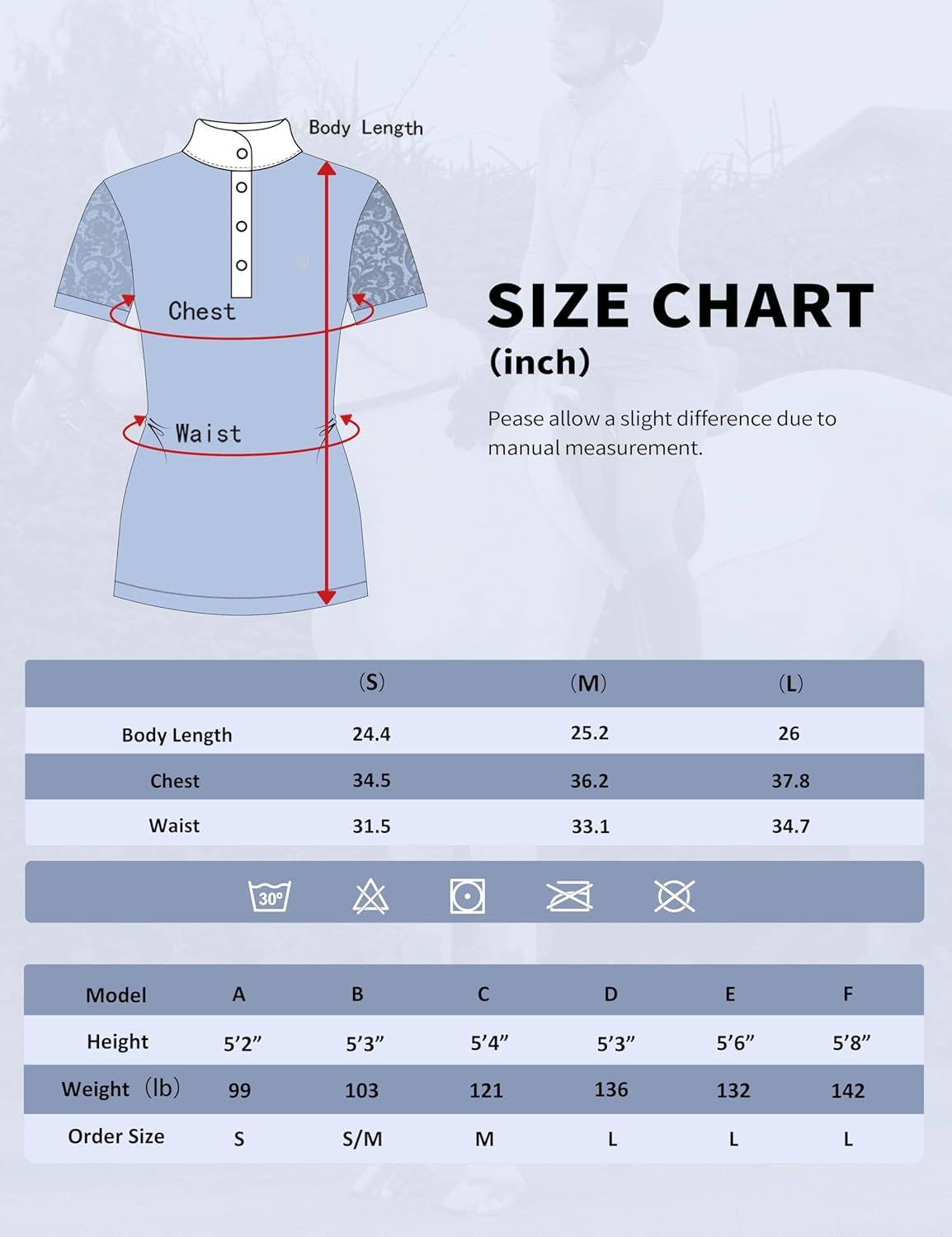 imageHarrison Howard Short Sleeve Lace Top Show Shirt Breathable with Graceful Back Lace Rider TopIce Blue