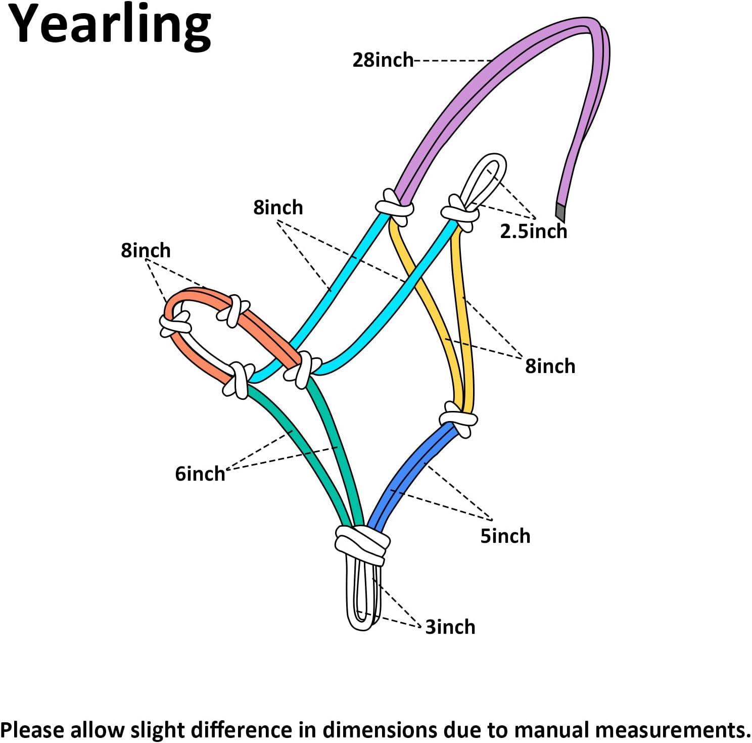 imageHarrison Howard Super Sturdy Horse Rope Training Halter with 4 Knot 14quot Stiff Halter CordBlack