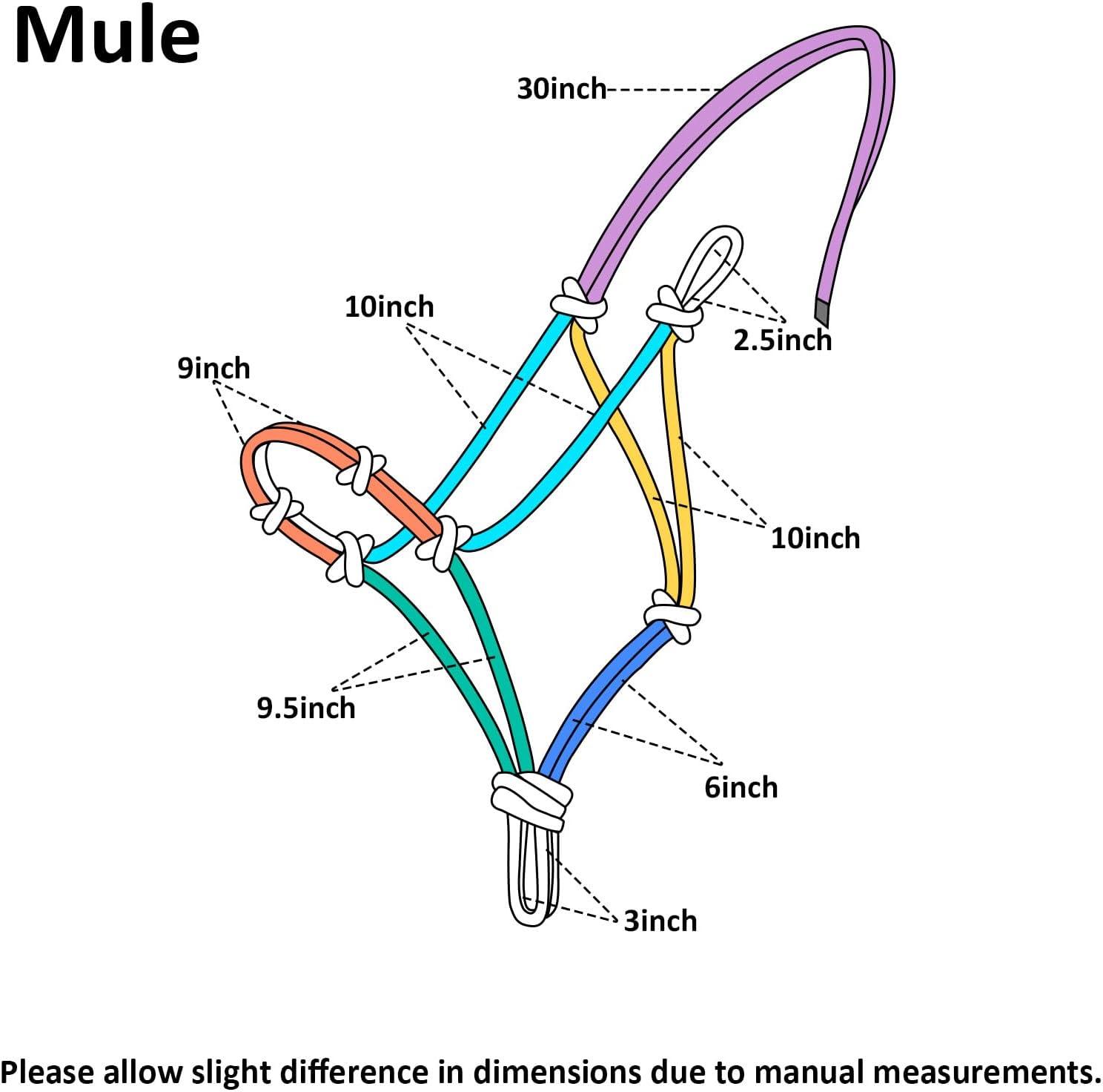 imageHarrison Howard Super Sturdy Horse Rope Training Halter with 4 Knot 14quot Stiff Halter CordBlack