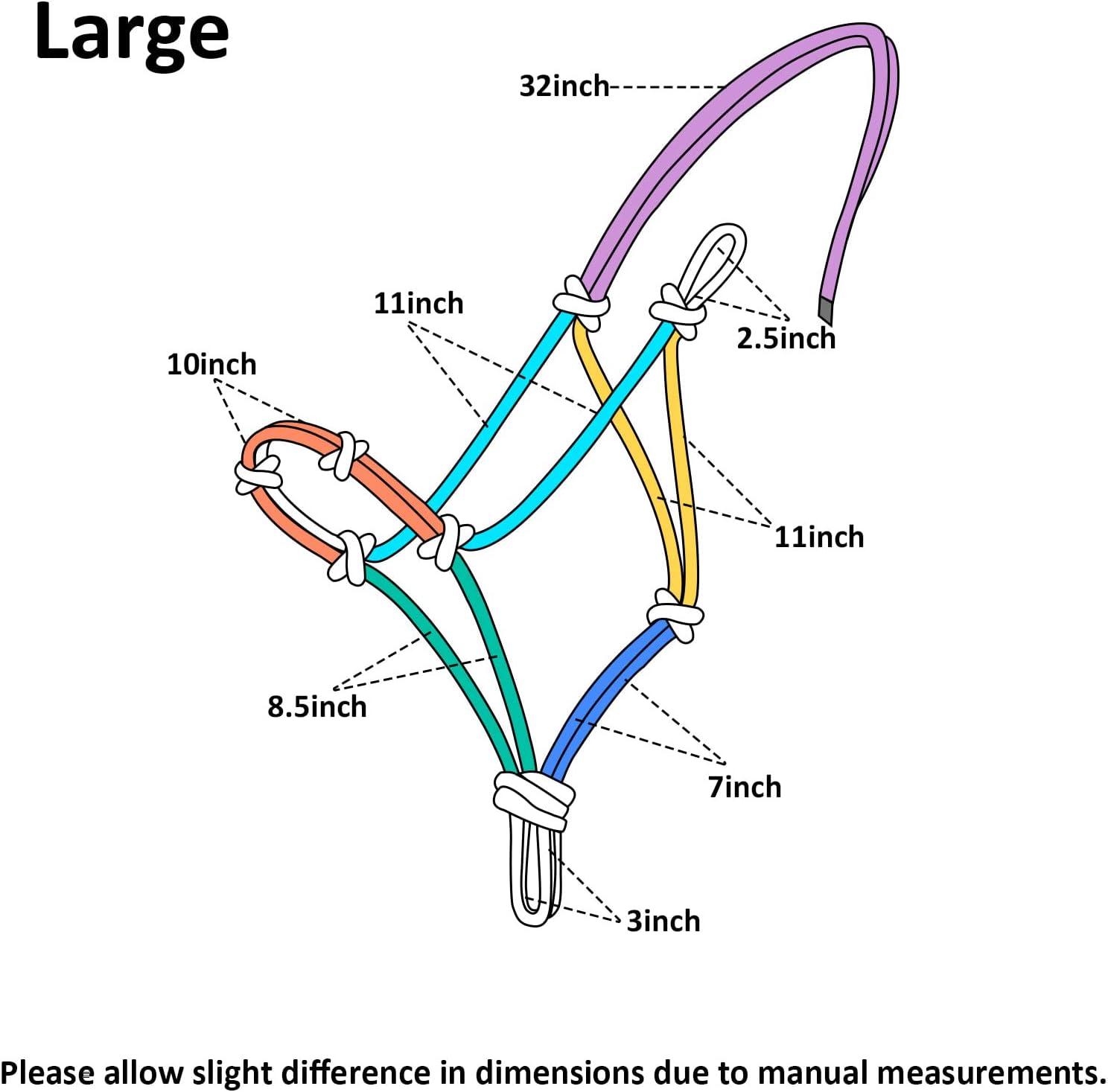 imageHarrison Howard Super Sturdy Horse Rope Training Halter with 4 Knot 14quot Stiff Halter CordBlack