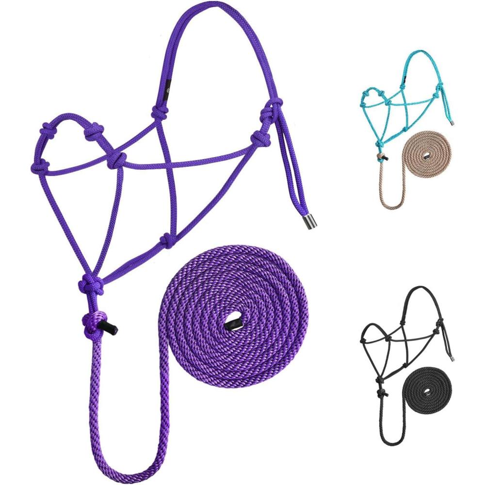 imageHarrison Howard 4 Knots Rope Halter with LeadPurple