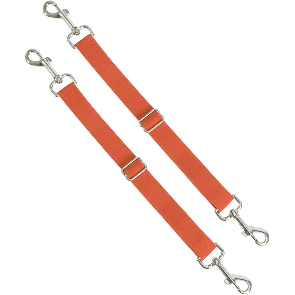 imageHarrison Howard HalfWay Elastic Horse Leg Straps Replacement Horse Blanket Sheet Leg Straps Adjustable Length wFlexibility Orange Full LargeOrange