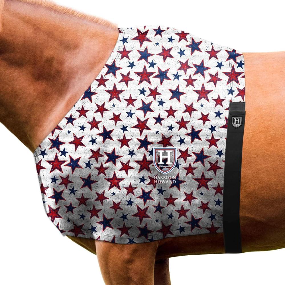 imageHarrison Howard HeatInsulating Breathable Stretchy Shoulder Guard Anti Rub Bib for Horse Feather Hues MVivid Stars