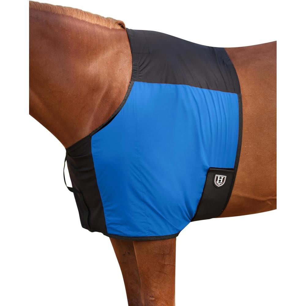 imageHarrison Howard Horse Shoulder Guard AntiRub Shoulder Protector for HorsesLightweight Stretch Nylon Shoulder CoverBlue