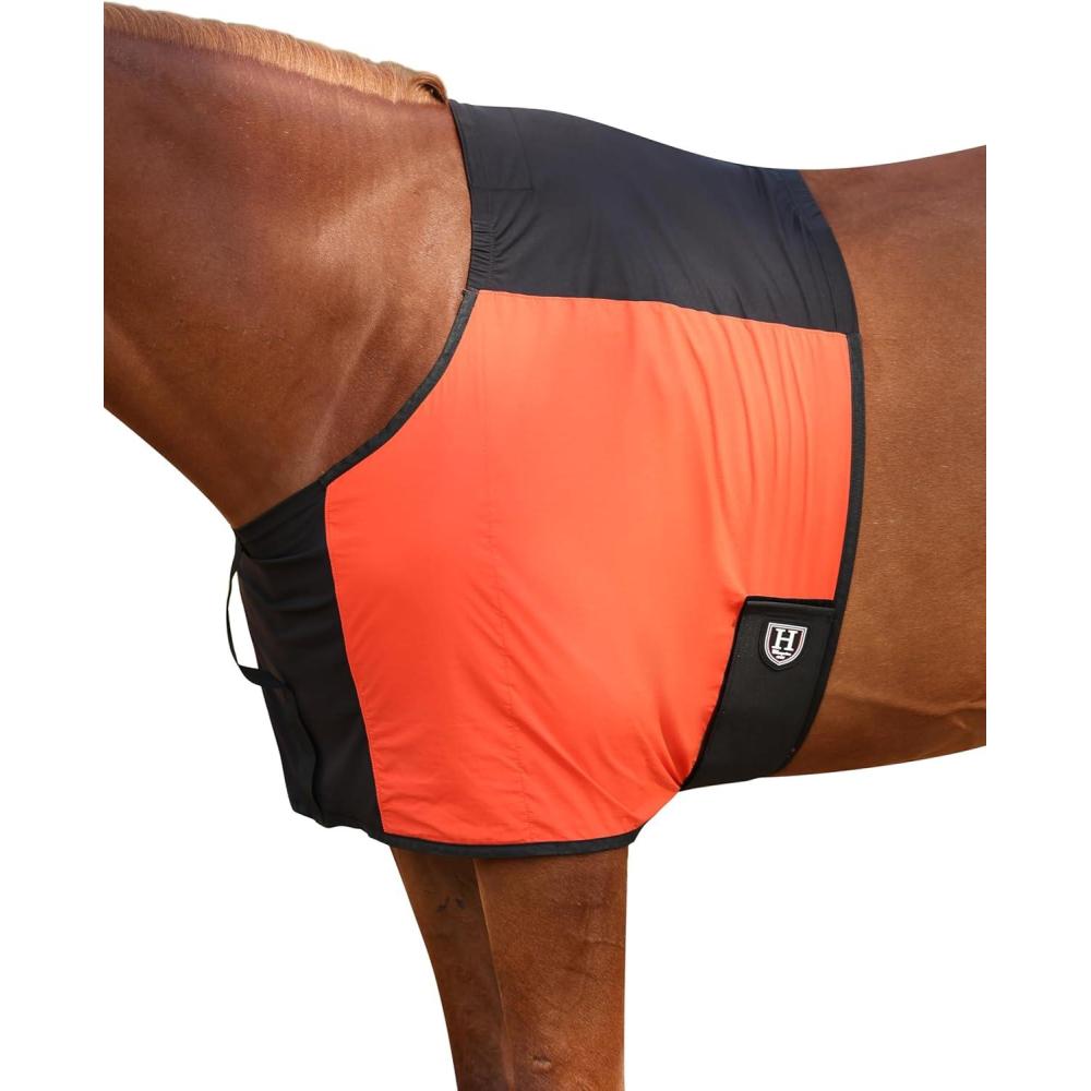 imageHarrison Howard Horse Shoulder Guard AntiRub Shoulder Protector for HorsesLightweight Stretch Nylon Shoulder CoverOrange