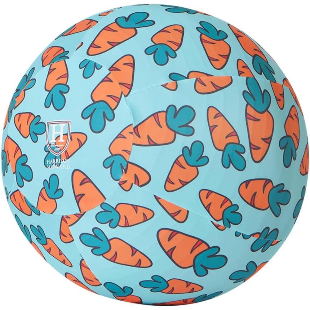 imageHarrison Howard Howdy Bally Horse Playball Covers Mega Ball Protective Cover for Equine Use Exclusive Fun Patterns Meadow Fiesta 40quotCarrot Print