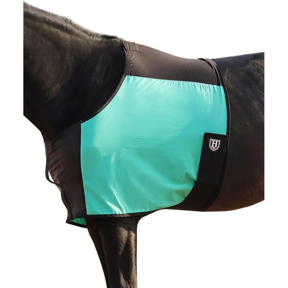 imageHarrison Howard Sleek Nylon and Stretch Horse Shoulder Guard Lightweight Comfortable Breathable Protective Chest Protector Summer Mint LSummer Mint