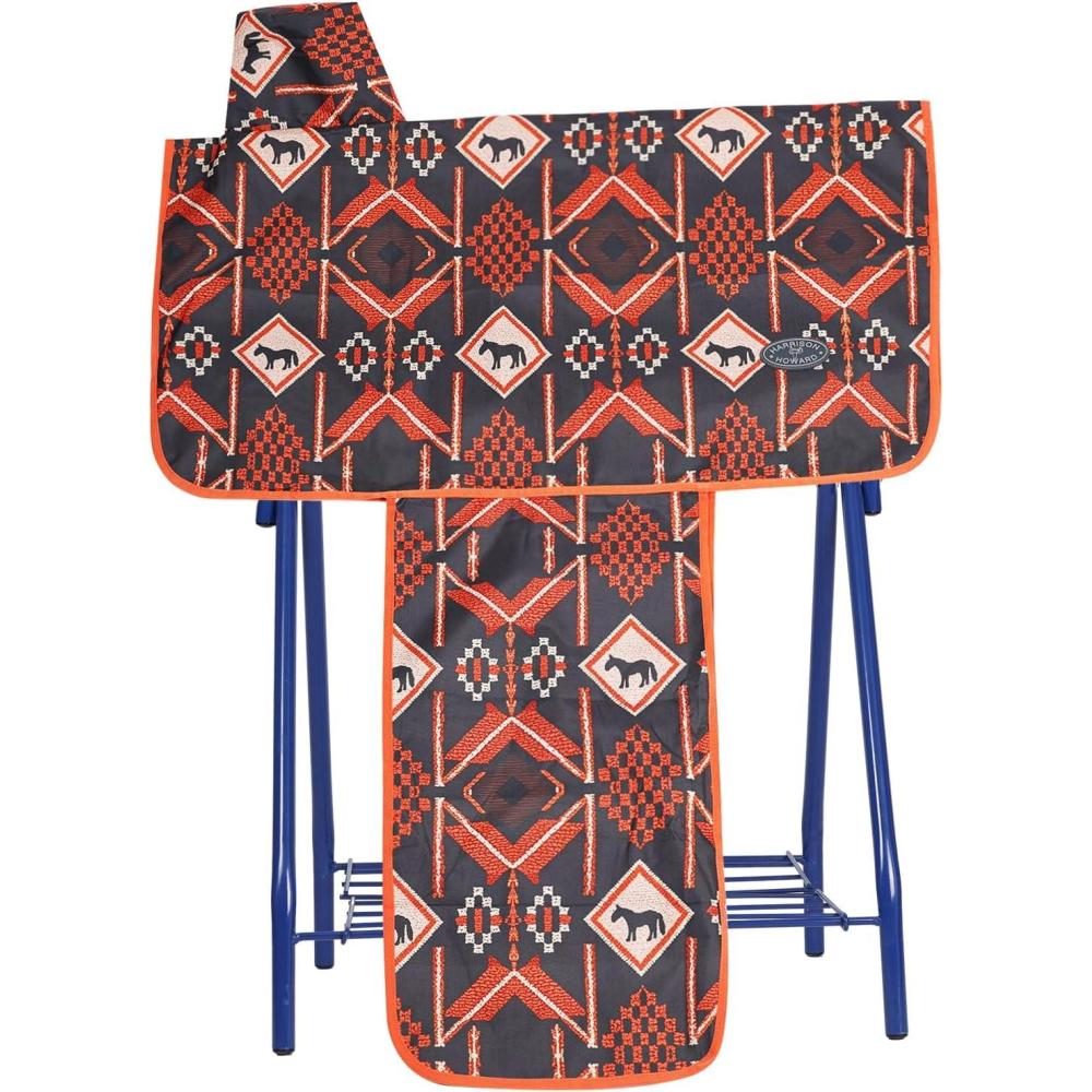 imageHarrison Howard Sturdy Waterproof Western Saddle Cover with Stylish Prints That Stand Out Keep Your Saddle in Pristine Condition Perfect for Showing or Riding EventsMountain Light