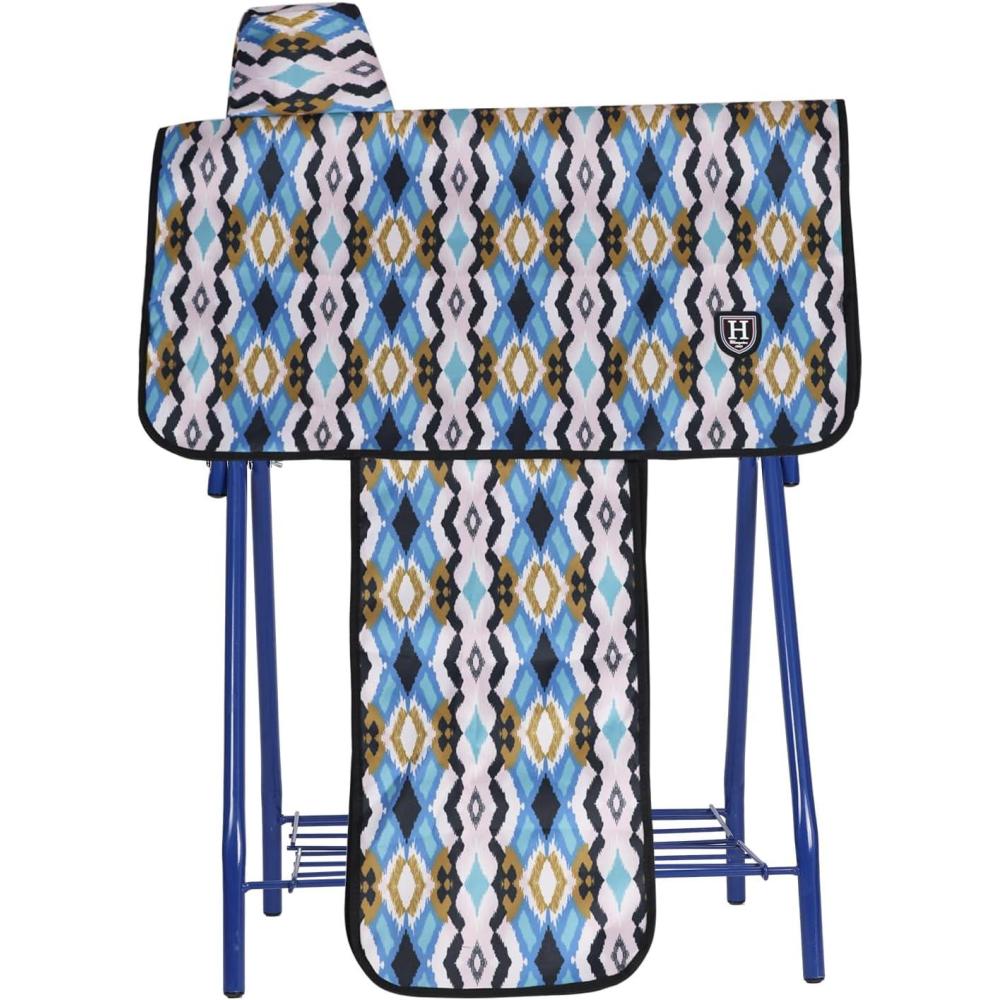 imageHarrison Howard Sturdy Waterproof Western Saddle Cover with Stylish Prints That Stand Out Keep Your Saddle in Pristine Condition Perfect for Showing or Riding EventsRange Plaid
