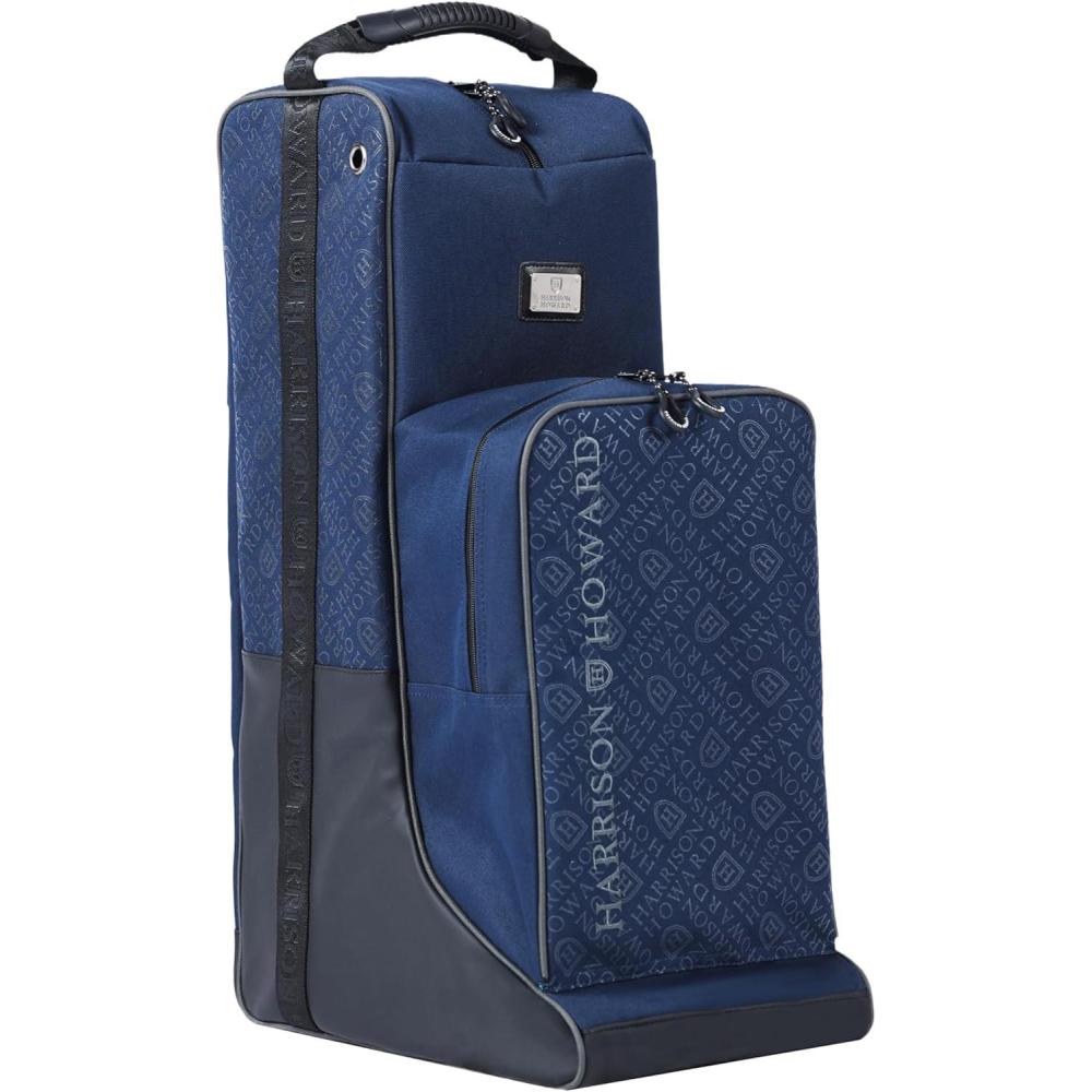 imageHarrison Howard Tall Boot Bag Equestrian Boot Travel Bag for Storing Helmet Horse Whip Accessories Boot Storage Bag BlackNavy