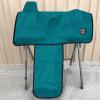 Harrison Howard 600 Denier Splash-Resistant Protective Saddle Cover Protection from Scratches, Direct Sunlight, and Dust/Debris Keeps Saddle in Pristine Condition-Red(Teal)