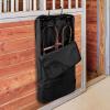 Harrison Howard Bridle/Halter Bag with 3 Prong Tack Rack Sturdy Waterproof Fabric Horse Tack Carry Bag-Navy(Piano Black)
