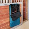 Harrison Howard Bridle/Halter Bag with 3 Prong Tack Rack Sturdy Waterproof Fabric Horse Tack Carry Bag-Navy(Teal)