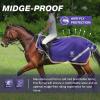 Harrison Howard Climax Horse Fly Rug Soft Mesh Air Permeability Fly Exercise Sheet Fly Protection for Horse-Regal Purple