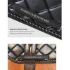 Harrison Howard Dressage Saddle Pad High-Performance Leather Saddle Pad for Horse Riding with Excellent Shock Absorption(black)