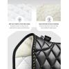 Harrison Howard Dressage Saddle Pad High-Performance Leather Saddle Pad for Horse Riding with Excellent Shock Absorption(black)