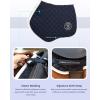 Harrison Howard English Saddle Pad for Horses Horse Riding Close Contact Saddle Pad Non-Slip Moisture-Wicking Shock Absorbing(Navy)
