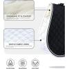 Harrison Howard Equestrian All Purpose Saddle Pad High-Performance English Saddle Pad with Superior Shock Absorption(Black)