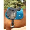 Harrison Howard General Purpose Saddle Pad for Horse Riding Training English Saddle Pad Soft Cushioning for Horse Back(Star Command Blue)