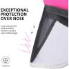 Harrison Howard Horse Fly Mask Long Nose with Ears Fuchsia/Navy M Cob(Fuchsia/Navy)