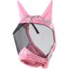Harrison Howard Horse Fly Mask UV Protective Fine Mesh with Extra Wool Soft Touch on Skin Fly and UV Protection Moonlight Silver S(Light Pink)