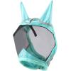 Harrison Howard Horse Fly Mask UV Protective Fine Mesh with Extra Wool Soft Touch on Skin Fly and UV Protection Moonlight Silver S(Summer Mint)
