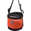 Harrison Howard Horse Muzzle Feed Bag Nylon Mesh Grain Feed Bag with Padded Neck Strap Adjustable Belt Mint Small(Orange)