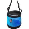 Harrison Howard Horse Muzzle Feed Bag Nylon Mesh Grain Feed Bag with Padded Neck Strap Adjustable Belt Small Blue(Blue)