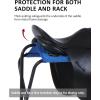 Harrison Howard Horse Saddle Rack Protective Cover | Suede Cover for saddle Stands | Compatible with All Saddle Stands (Not Included)- Navy(Blue)
