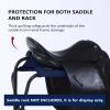 Harrison Howard Horse Saddle Rack Protective Cover | Suede Cover for saddle Stands | Compatible with All Saddle Stands (Not Included)- Navy(Navy)