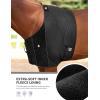 Harrison Howard Horse Shoulder Guard Anti-Rub Shoulder Protector for Horses,Lightweight Stretch Nylon Shoulder Cover(Black)
