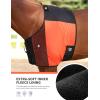 Harrison Howard Horse Shoulder Guard Anti-Rub Shoulder Protector for Horses,Lightweight Stretch Nylon Shoulder Cover(Orange)