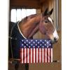 Harrison Howard Horse Stall Guard with Adjustable Straps and Sturdy Spring Hooks Included Aisle Guard Stall Guard for Horses,Mosaic Blue(US Flag)