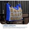 Harrison Howard Premium Durable Horse Hay Bag Slow Feed Hay Bag Waterproof Fabric Large Capacity Horse Tote – Blue(Blue)