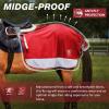 Harrison Howard Quarter Horse Fleece and Mesh Exercise Sheet Breathable Comfort Turnout Horse Blanket Hi-Viz Competition Rug Red L