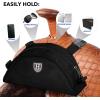 Harrison Howard Saddle Pommel Pocket with Durable Waterproof Fabric Pouch for Western Saddle(Mars Black)