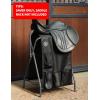 Harrison Howard Saddle Rack Cover with Pockets – Waterproof Saddle Protector and Horse Tack Organizer for Stable & Barn Storage (Saddle Rack Not Included)-Black(Black)