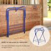Harrison Howard Saddle Stand Freestanding Full-Size Portable Floor Horse Saddle Rack Secure Saddle Blue(Blue)