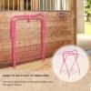 Harrison Howard Saddle Stand Freestanding Full-Size Portable Floor Horse Saddle Rack Secure Saddle Blue(Pink)