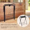Harrison Howard Saddle Stand Freestanding Full-Size Portable Floor Horse Saddle Rack with Fabric Adds Protection to Underside of Saddle Prevents Bar Indentations Secure Saddle Saddle Black(Black)