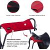 Harrison Howard Saddle Stand Freestanding Full-Size Portable Floor Horse Saddle Rack with Fabric Adds Protection to Underside of Saddle Prevents Bar Indentations Secure Saddle Saddle Black(Red)