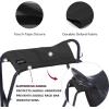 Harrison Howard Saddle Stand Freestanding Full-Size Portable Floor Horse Saddle Rack with Fabric Adds Protection to Underside of Saddle Prevents Bar Indentations Secure Saddle Saddle Black(Black)