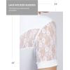 Harrison Howard Short Sleeve Lace Top Show Shirt Breathable with Graceful Back Lace Rider Top(Oval White)