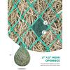 Harrison Howard Slow Feed Hay Net Horse 2 Pcs Horse Feeding Supplies Grass Green 40″ Length with 2″ Holes(Grass Green)