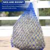 Harrison Howard Slow Feeder Hay Net for Horses and Goats – 2″x2″ Mesh for Controlled Grazing Blue 40-Inch